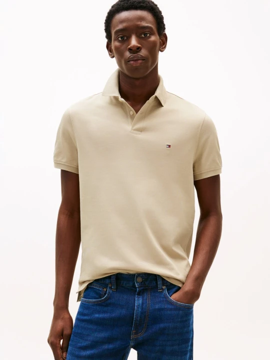 Zdjęcie produktu Tommy Hilfiger koszulka polo Mężczyźni Bawełna beżowy