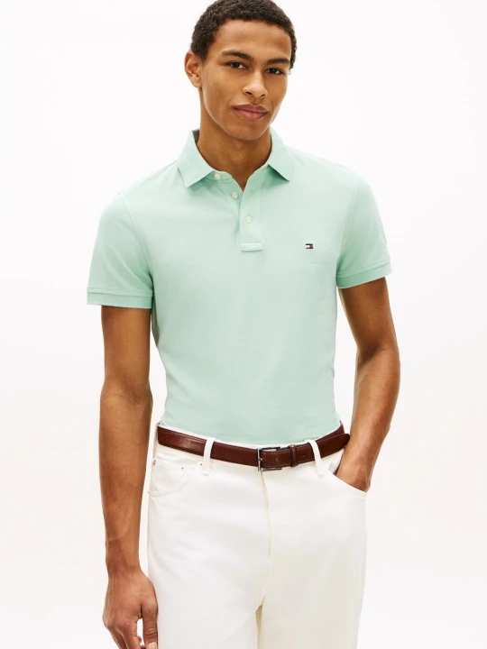 Zdjęcie produktu Tommy Hilfiger koszulka polo Mężczyźni Bawełna zielony