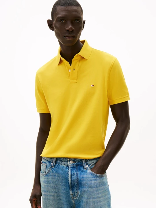 Zdjęcie produktu Tommy Hilfiger koszulka polo Mężczyźni Bawełna żółty