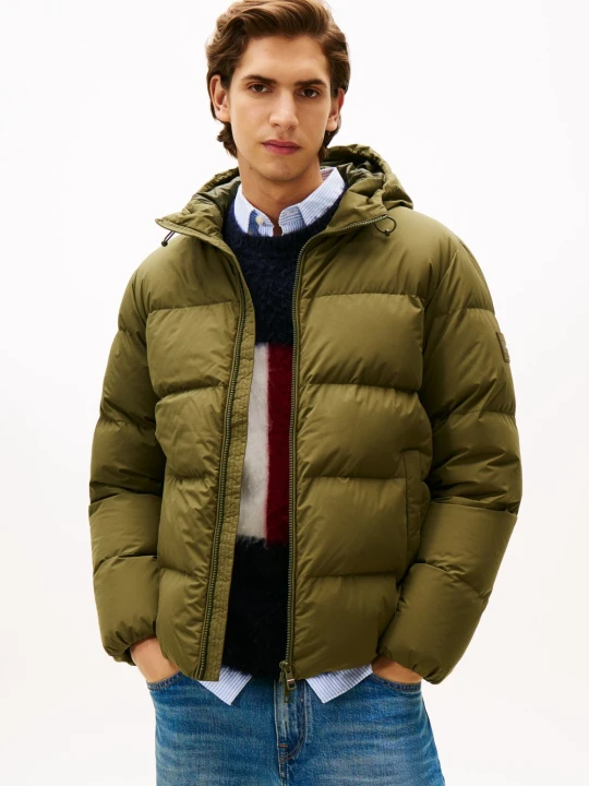 Zdjęcie produktu Tommy Hilfiger kurtka puchowa Mężczyźni Sztuczne włókno zielony