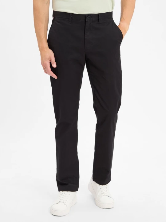 Zdjęcie produktu Tommy Hilfiger spodnie chino - Denton Mężczyźni Bawełna czarny