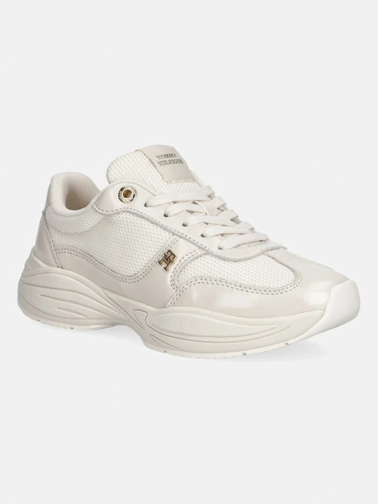 Zdjęcie produktu Tommy Hilfiger MODERN RUNNER SHINY LEATHER sneakersy damskie beżowy