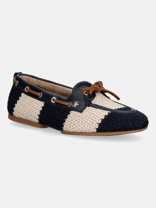 Zdjęcie produktu Tommy Hilfiger mokasyny damskie TH FLEX BOAT SHOE CROCHET granatowy