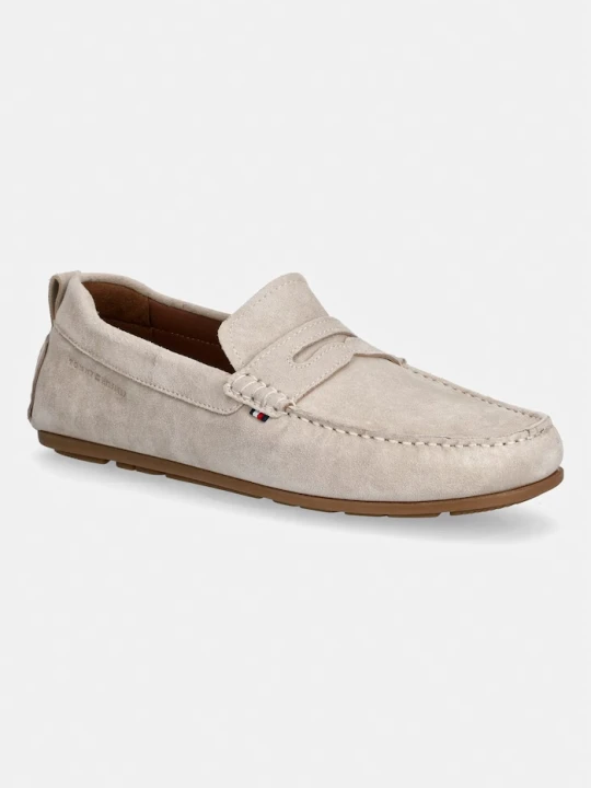 Zdjęcie produktu Tommy Hilfiger mokasyny męskie zamszowe CORE HILFIEGR SUEDE DRIVER beżowy