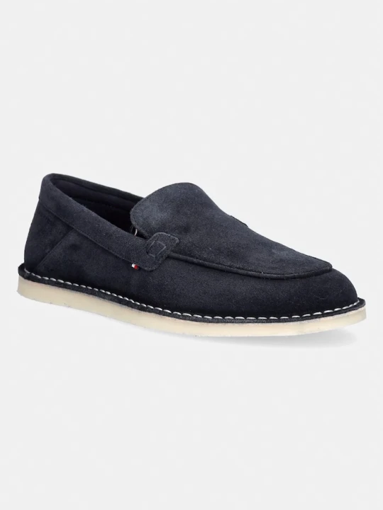 Zdjęcie produktu Tommy Hilfiger mokasyny męskie zamszowe HILFIGER STITCHDOWN SUEDE LOAFER granatowy