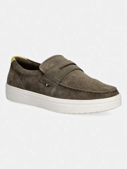 Zdjęcie produktu Tommy Hilfiger mokasyny męskie zamszowe MODERN LIGHT HYBRID SUEDE LOAFER zielony