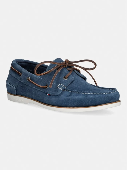Zdjęcie produktu Tommy Hilfiger mokasyny męskie zamszowe TH BOAT SHOE CORE SUEDE niebieski
