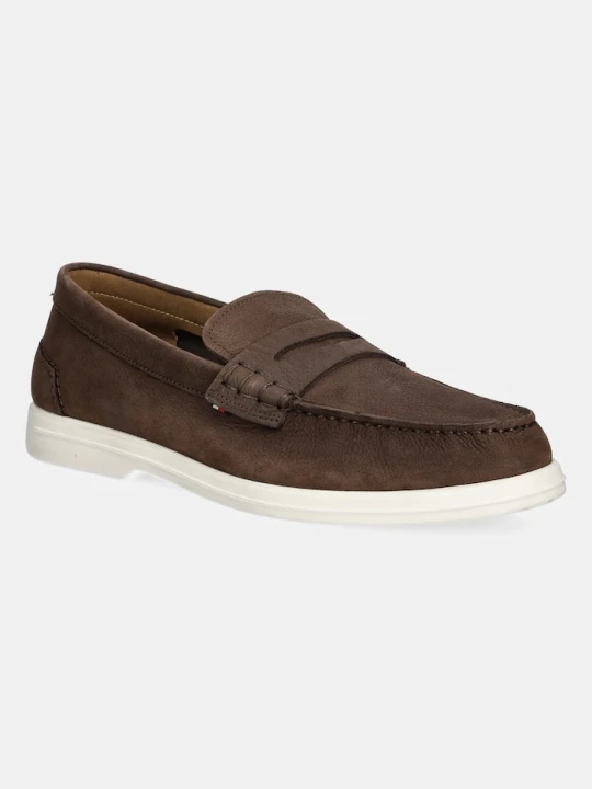 Zdjęcie produktu Tommy Hilfiger mokasyny nubukowe TOMMY HILFIGER NUBUCK P LOAFER brązowy