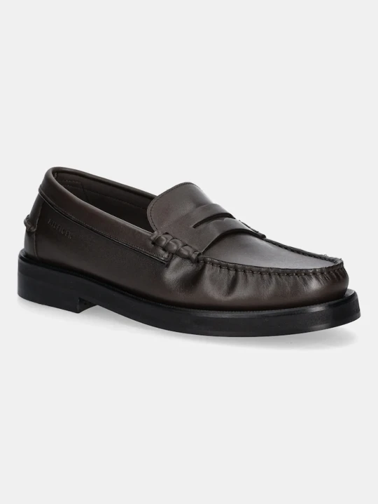 Zdjęcie produktu Tommy Hilfiger mokasyny skórzane CLASSIC HIGH HILFIGER LTH LOAFER brązowy