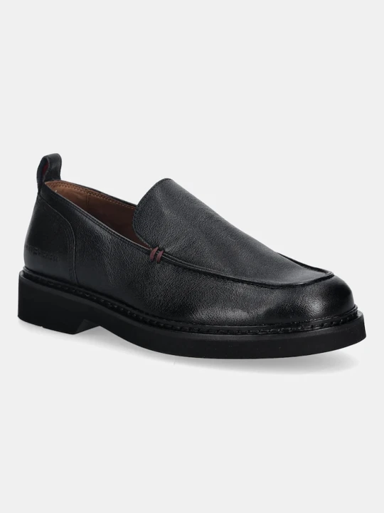 Zdjęcie produktu Tommy Hilfiger mokasyny skórzane HILFIGER ULTRA LIGHT TBL L LOAF czarny