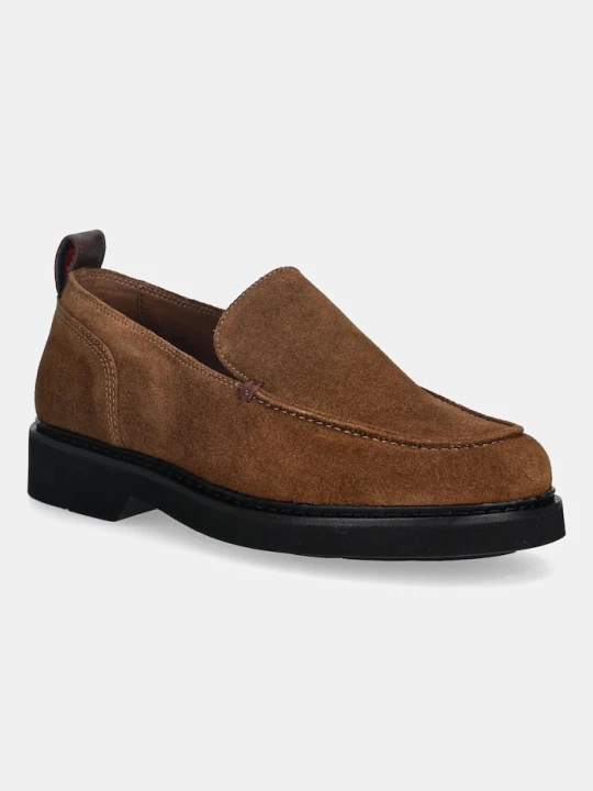 Zdjęcie produktu Tommy Hilfiger mokasyny zamszowe HILFIGER ULTRA LIGHT SDE LOAFER brązowy