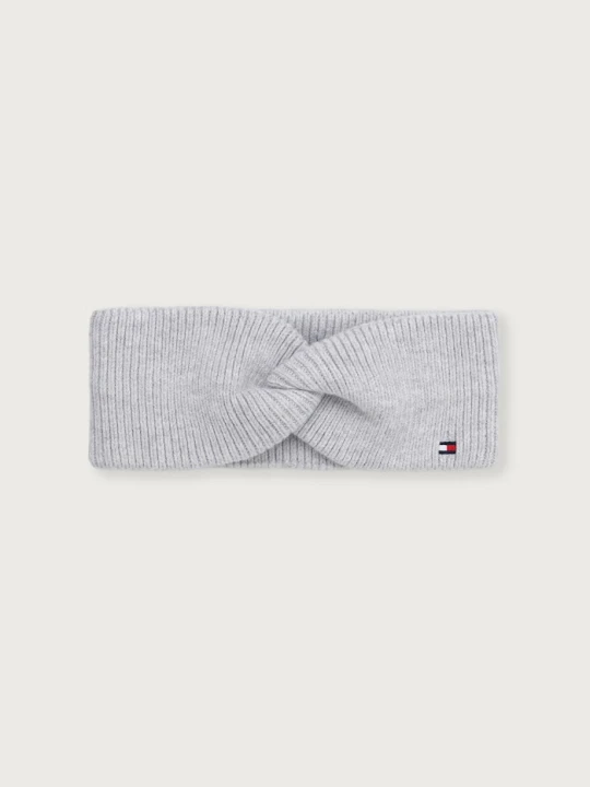 Zdjęcie produktu Tommy Hilfiger opaska na głowę damska z dodatkiem wełny szary