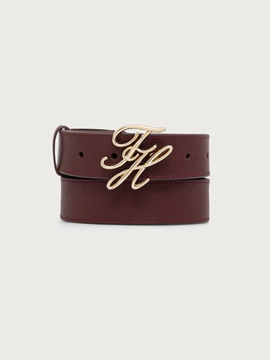 Zdjęcie produktu Tommy Hilfiger pasek damski skórzany bordowy