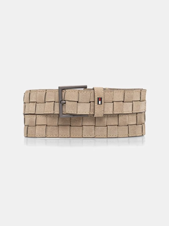 Zdjęcie produktu Tommy Hilfiger pasek męski zamszowy beżowy