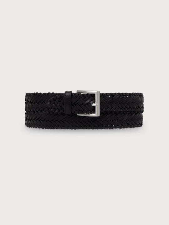 Zdjęcie produktu Tommy Hilfiger pasek pleciony damski skórzany czarny