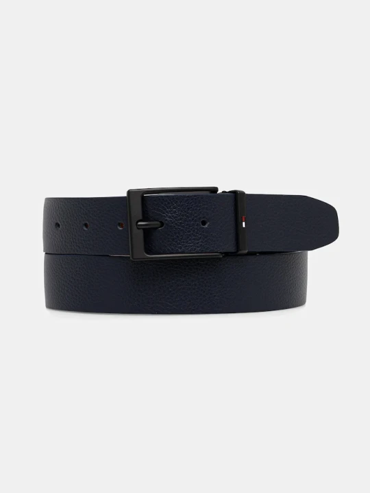 Zdjęcie produktu Tommy Hilfiger pasek skórzany granatowy