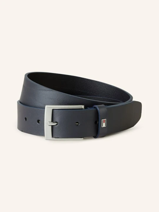 Zdjęcie produktu Tommy Hilfiger Pasek Skórzany Adan blau GRANATOWY