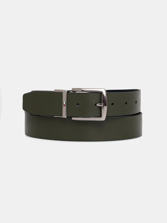 Zdjęcie produktu Tommy Hilfiger pasek skórzany dwustronny zielony