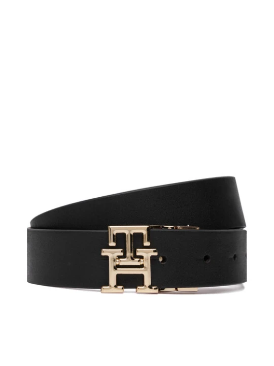 Zdjęcie produktu Tommy Hilfiger Pasek Th Logo Rev 3.0 Pebble AW0AW18691 Czarny