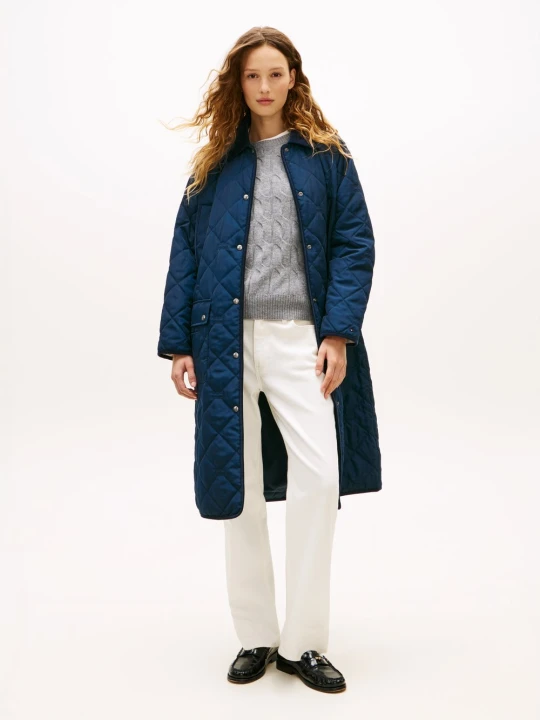 Zdjęcie produktu Tommy Hilfiger Pikowany płaszcz Kobiety Sztuczne włókno niebieski