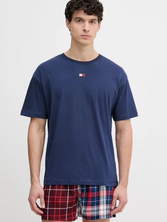 Zdjęcie produktu Tommy Hilfiger piżama dwuczęściowa męska bawełniana granatowy