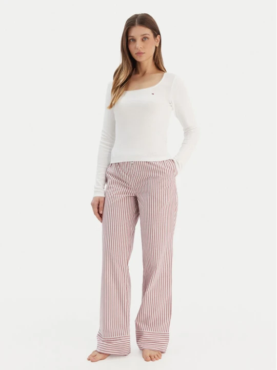 Zdjęcie produktu Tommy Hilfiger Piżama UW0UW06143 Écru Regular Fit Kremowy