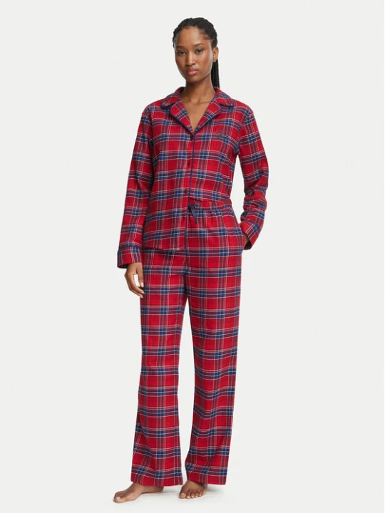 Zdjęcie produktu Tommy Hilfiger Piżama UW0UW06708 Czerwony Relaxed Fit