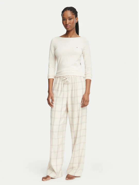Zdjęcie produktu Tommy Hilfiger Piżama UW0UW06714 Kremowy Regular Fit