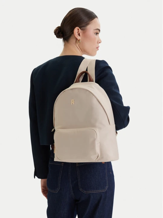 Zdjęcie produktu Tommy Hilfiger Plecak Popette Dome Backpack AW0AW17939 Écru Kremowy