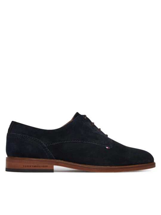 Zdjęcie produktu Tommy Hilfiger Półbuty Hilfiger Suede Dress Shoe FM0FM05776 Granatowy