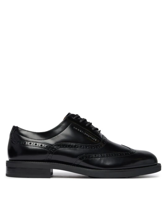 Zdjęcie produktu Tommy Hilfiger Półbuty Lth Abrasivato Brogue Shoe FM0FM06078 Czarny