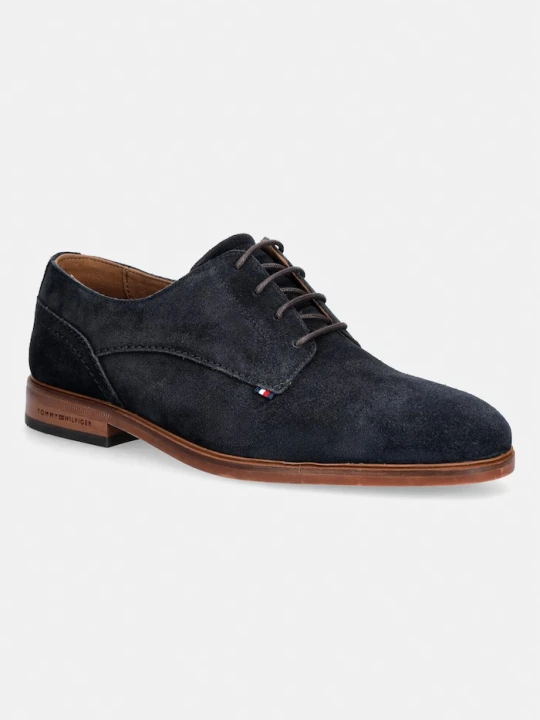 Zdjęcie produktu Tommy Hilfiger półbuty męskie zamszowe HILFIGER SUEDE DRESS SHOE granatowy