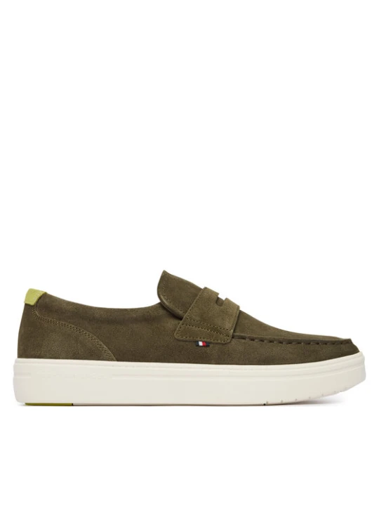 Zdjęcie produktu Tommy Hilfiger Półbuty Modern Light Hybrid Suede LoaferFM0FM05786 Zielony