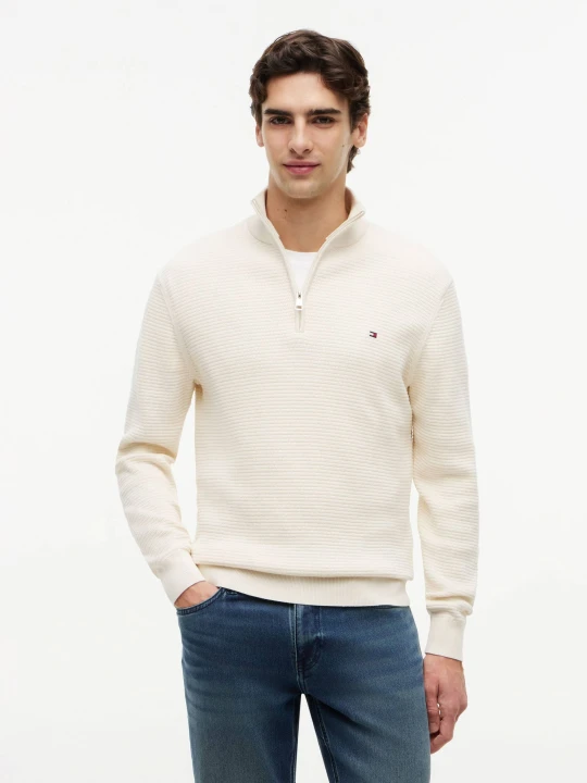 Zdjęcie produktu Tommy Hilfiger Półgolf | Regular Fit ecru