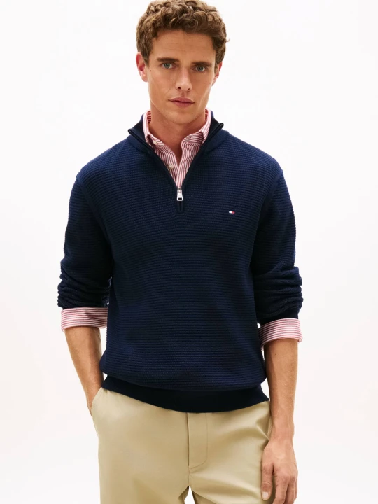 Zdjęcie produktu Tommy Hilfiger Półgolf | Regular Fit granatowy