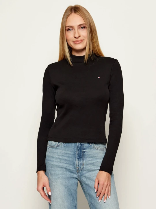 Zdjęcie produktu Tommy Hilfiger Półgolf | Slim Fit czarny