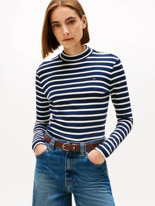 Zdjęcie produktu Tommy Hilfiger Półgolf | Slim Fit granatowy