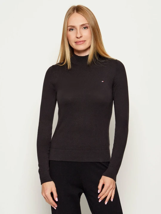 Zdjęcie produktu Tommy Hilfiger Półgolf | Slim Fit czarny