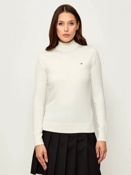 Zdjęcie produktu Tommy Hilfiger Półgolf | Slim Fit ecru