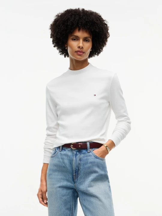 Zdjęcie produktu Tommy Hilfiger Półgolf | Slim Fit biały