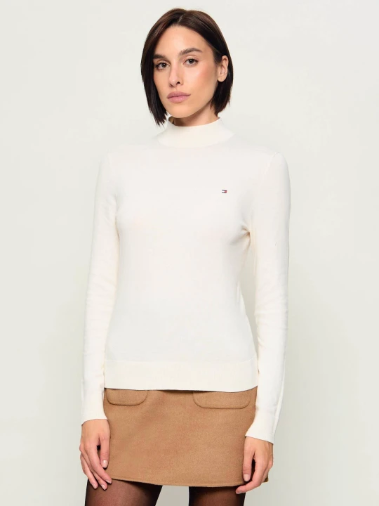 Zdjęcie produktu Tommy Hilfiger Półgolf | Slim Fit ecru