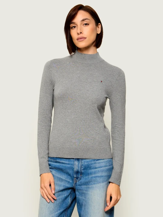 Zdjęcie produktu Tommy Hilfiger Półgolf | Slim Fit szary