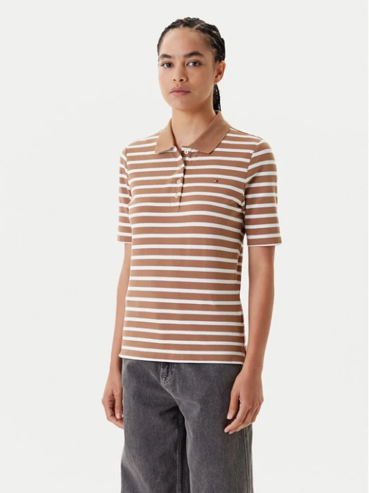Zdjęcie produktu Tommy Hilfiger Polo 1895 WW0WW43224 Brązowy Regular Fit