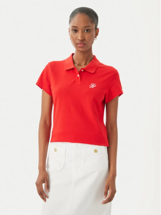 Zdjęcie produktu Tommy Hilfiger Polo 1985 Logo WW0WW49259 Czerwony Slim Fit