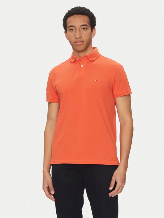 Zdjęcie produktu Tommy Hilfiger Polo 1985 MW0MW17770 Pomarańczowy Regular Fit