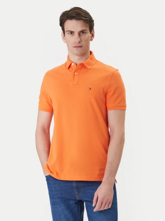Zdjęcie produktu Tommy Hilfiger Polo 1985 MW0MW17770 Pomarańczowy Regular Fit