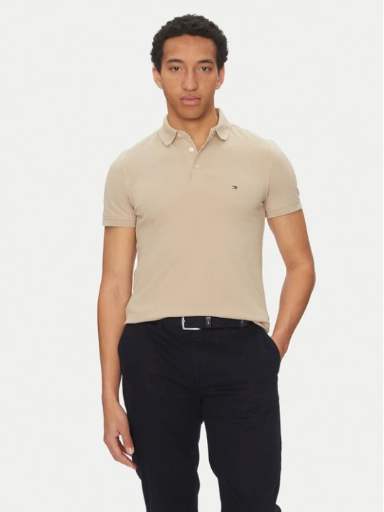 Zdjęcie produktu Tommy Hilfiger Polo 1985 MW0MW17771 Beżowy Slim Fit