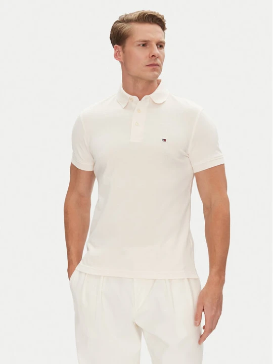 Zdjęcie produktu Tommy Hilfiger Polo 1985 MW0MW17771 Beżowy Slim Fit