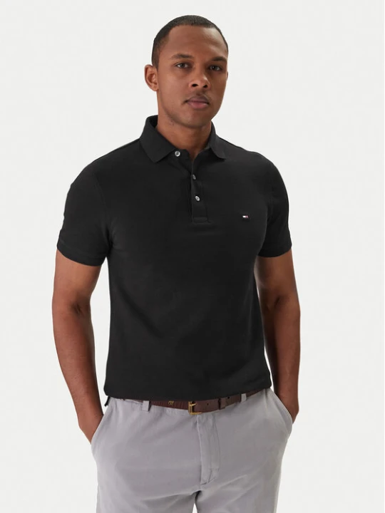 Zdjęcie produktu Tommy Hilfiger Polo 1985 MW0MW17771 Czarny Slim Fit