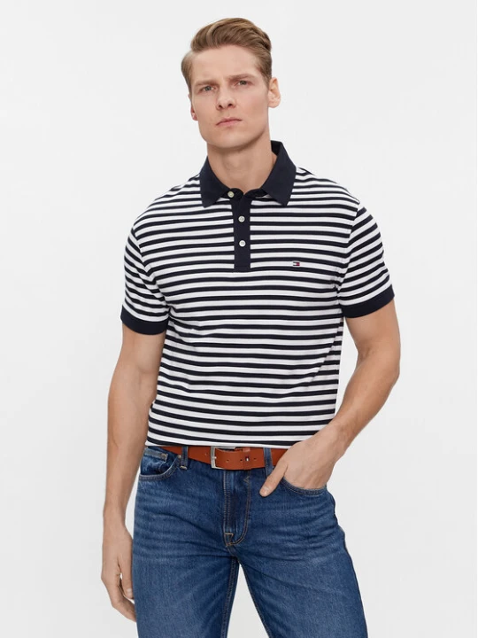 Zdjęcie produktu Tommy Hilfiger Polo 1985 MW0MW17771 Granatowy Slim Fit